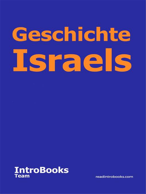 Title details for Geschichte Israels by IntroBooks Team - Available